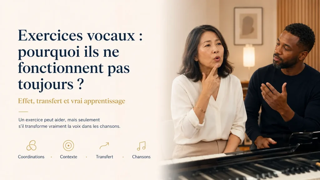 Exercices vocaux et apprentissage véritable