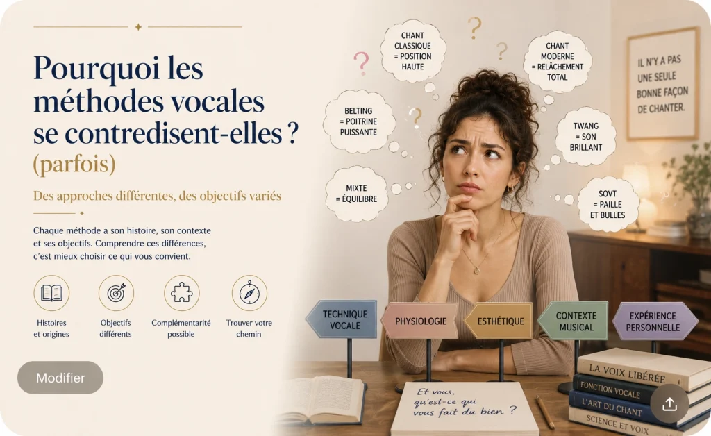Pourquoi certaines méthodes vocales se contredisent