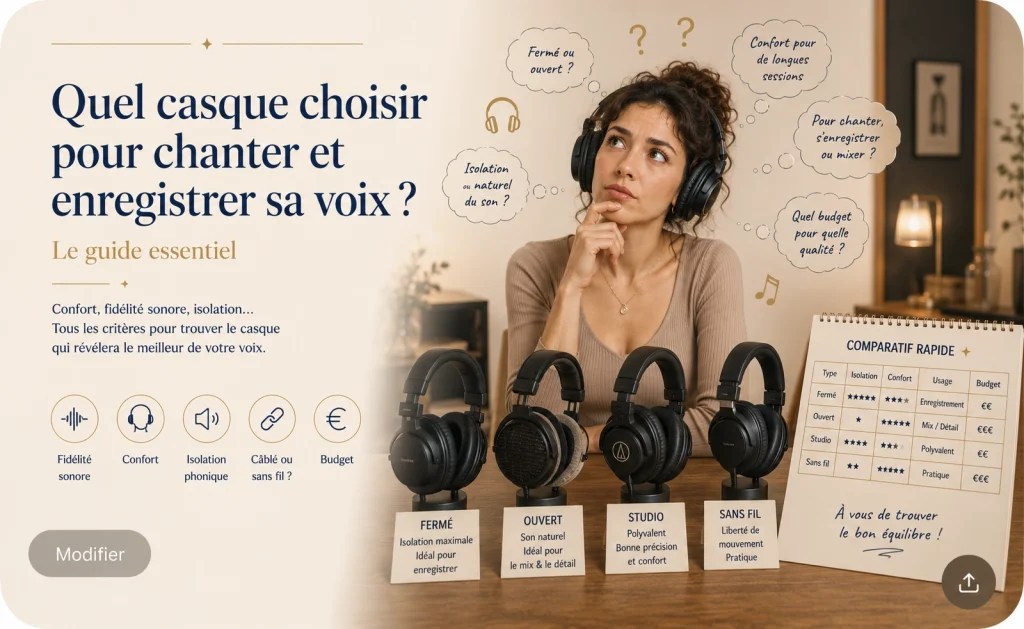 Quel casque choisir pour chanter et enregistrer sa voix