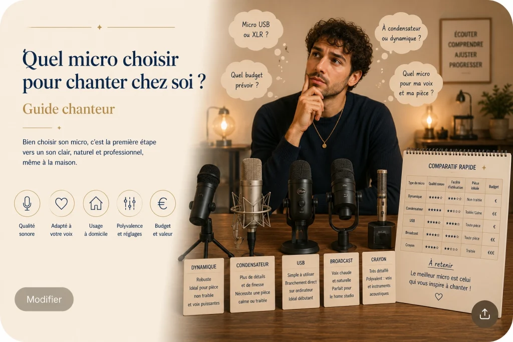 Quel micro choisir pour chanter chez soi
